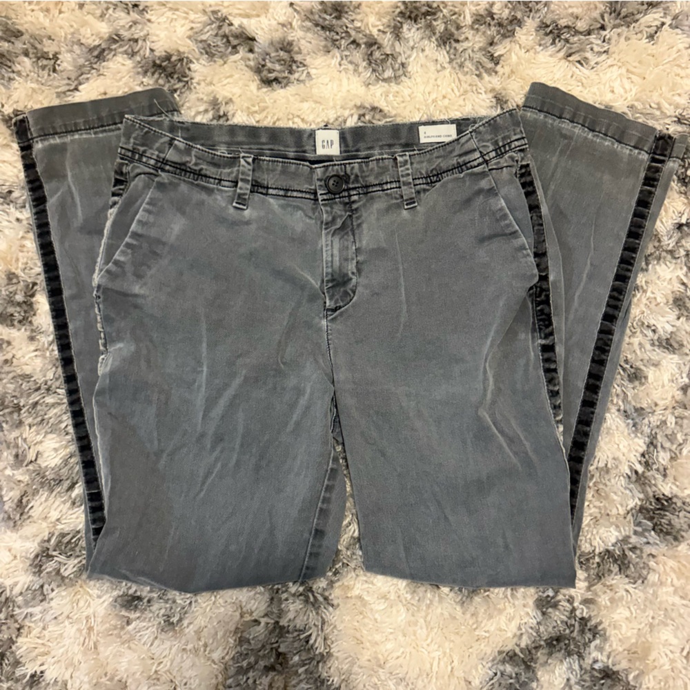 GAP Women's Washed Gray Straight Leg Pants